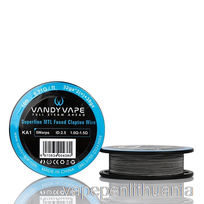 Vandy Vape Superfine Mtl Vielos Ritės – 10 Pėdų 6,71 Omo A1 Lydyto Clapton Vielos Vape Skystis